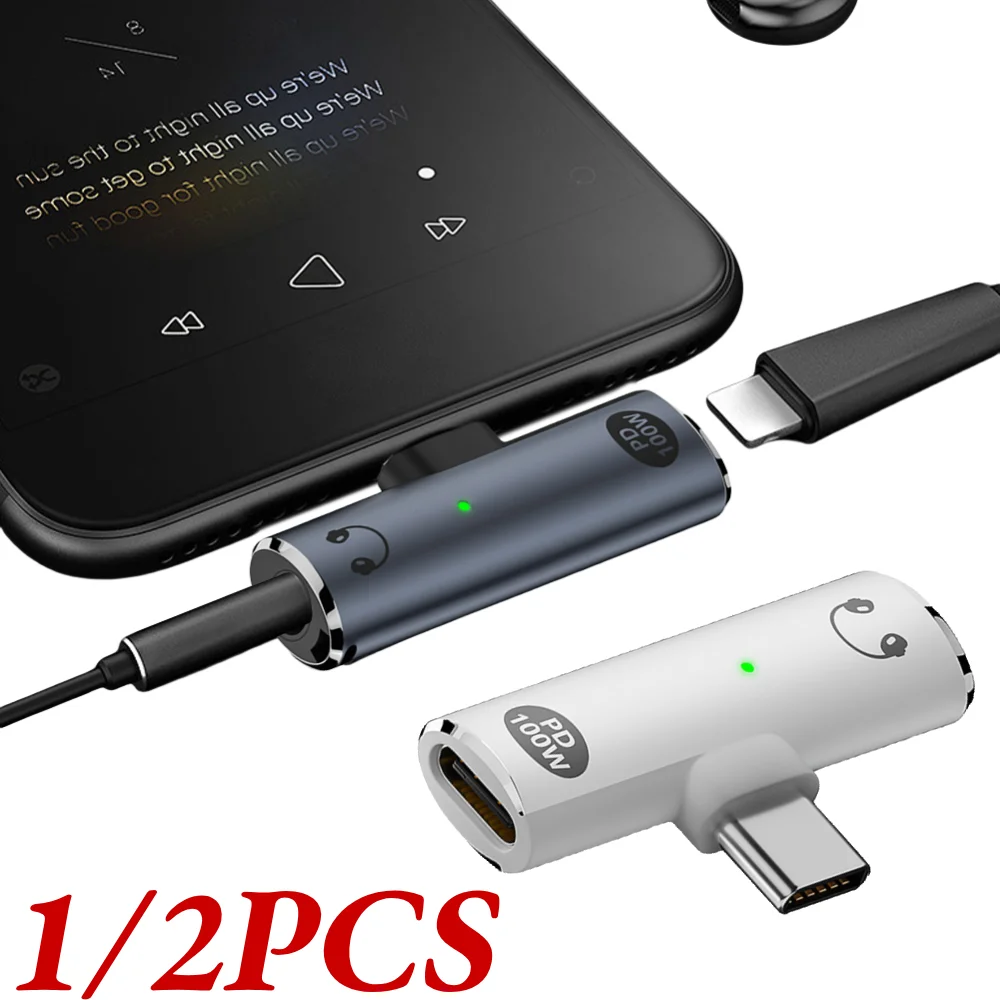 2-в-1 USB-адаптер типа C на 3 5 мм для наушников и зарядного устройства PD 100 Вт Аудио