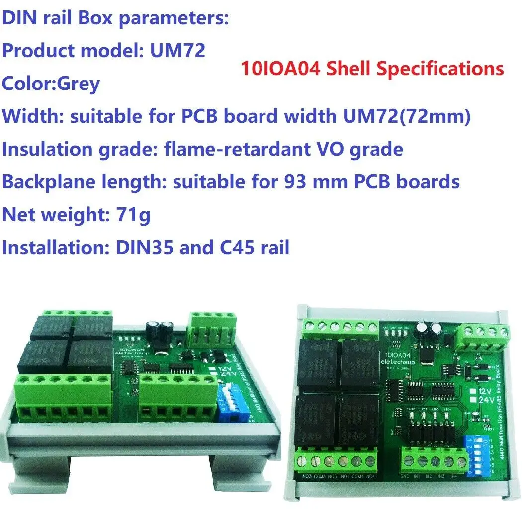 12 В постоянного тока 2-канальный 2DI-2DO Modbus RTU RS485 Реле NPN Входное реле ПЛК Расширение