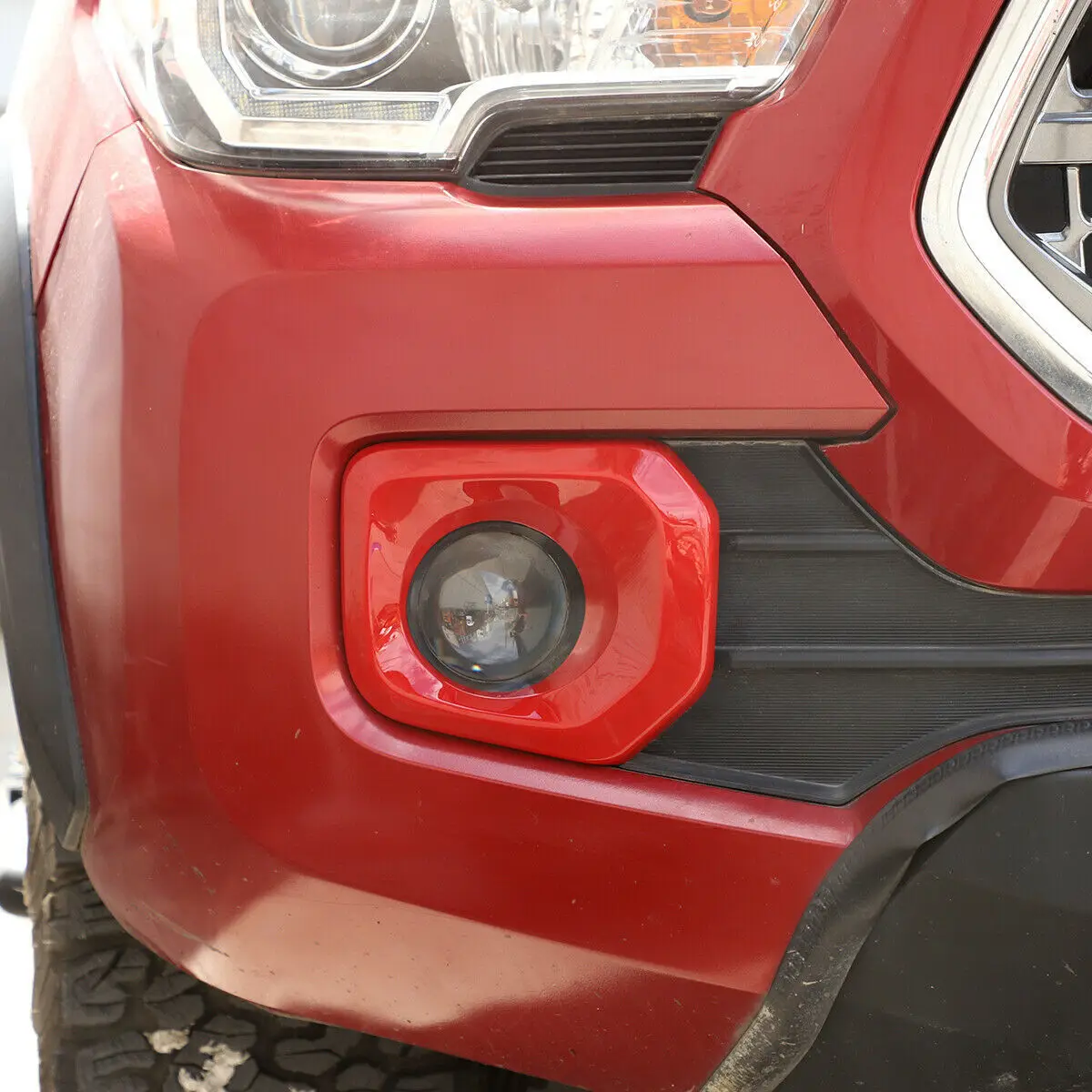 Красная ABS передняя противотуманная лампа Задняя панель для Toyot @ Tacom 2016-2022