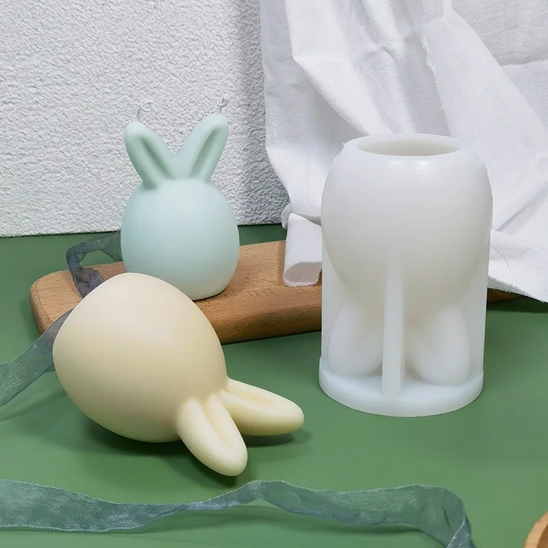 

Easter Bunny Silicone Candle Mold 3D Faceless Rabbit Aromatherapy Candle Plaster Soap Resin Mould Candle Making Tool Home Decor