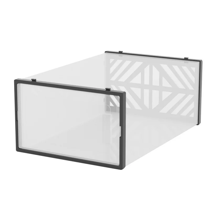 HM16 Transparent shoe box plastic household simple side door casual shoes dustproof rental house storage cabinet