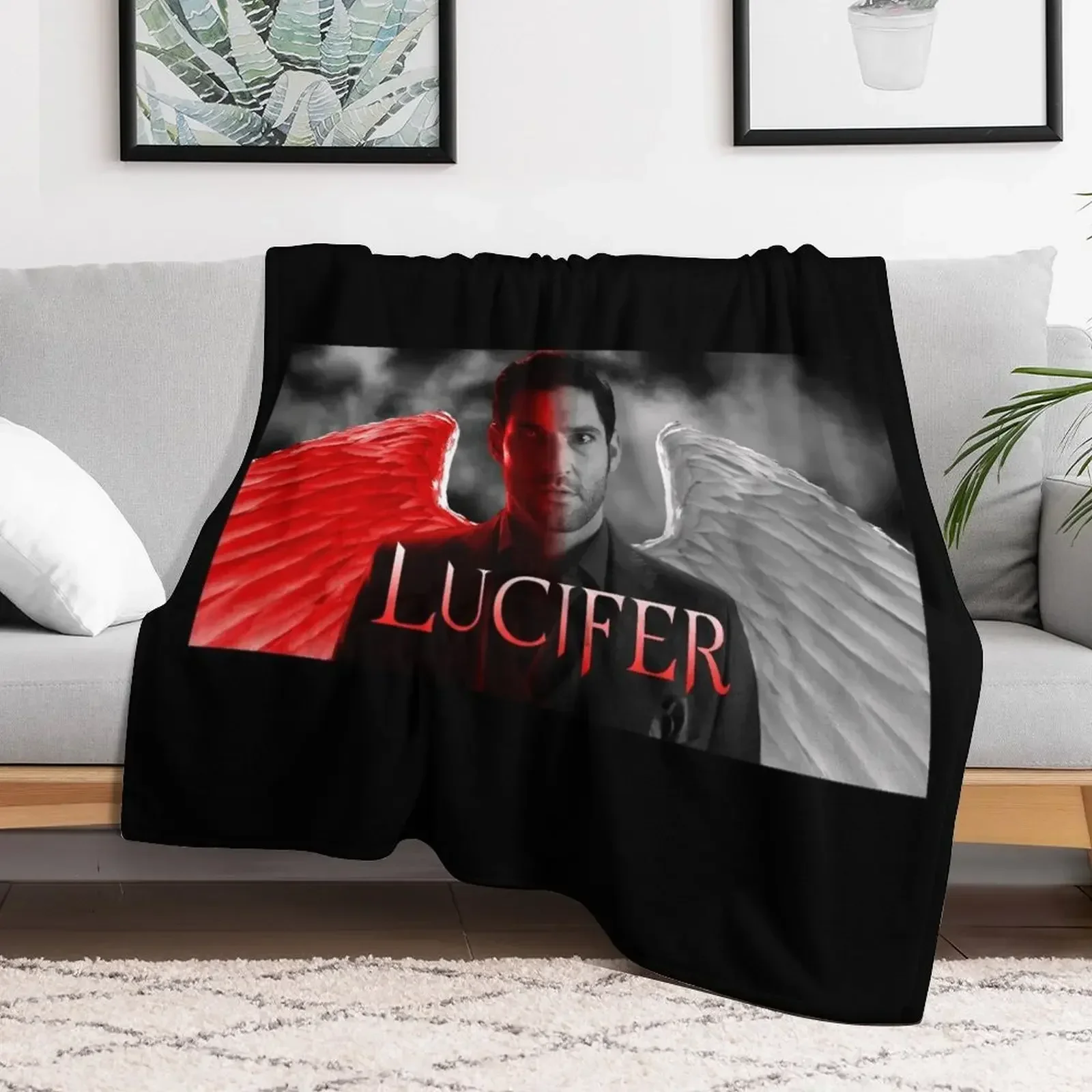 Одеяло Lucifer Half Devil Face теплое фланелевое одеяло