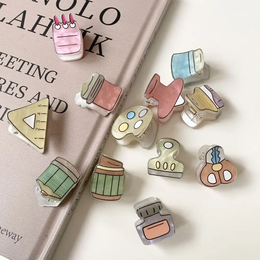 Модные акриловые канцелярские принадлежности мини-когти для волос милая линейка