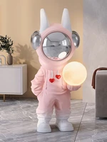creative light luxury fashion play astronauts large floor lamp decorations resin figure ornaments in the living room sculpture
