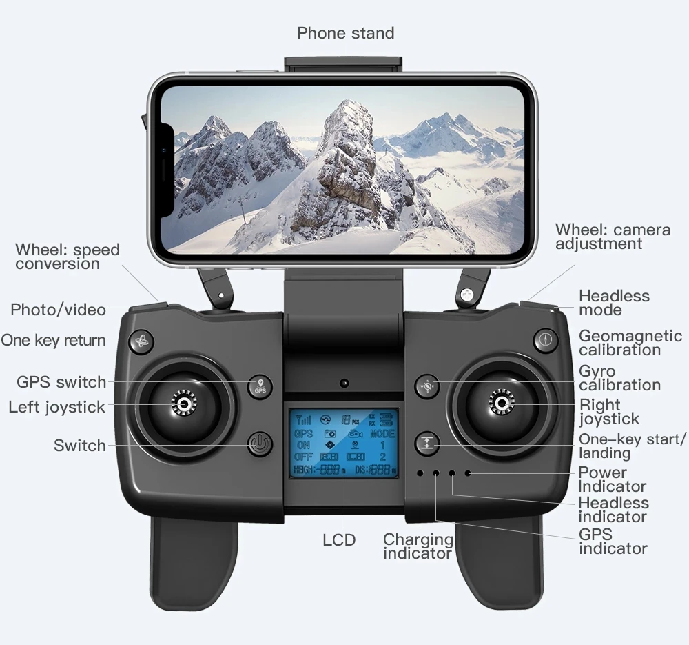 Квадрокоптер L900 Pro с двойной камерой GPS Wi-Fi FPV | Электроника