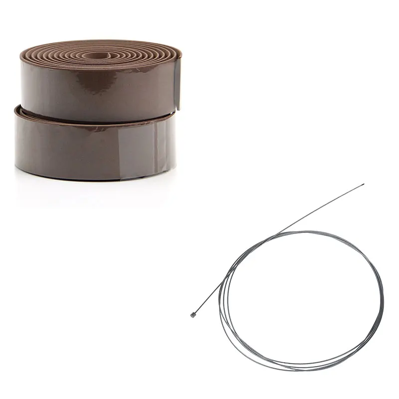 

10 Pcs Shifter Shift Cable Bowden Bike Racer 190Cmx1.2Mm Silver & 2X Road Bike Bicycle Cork Handlebar Bar Grip Wrap Tape