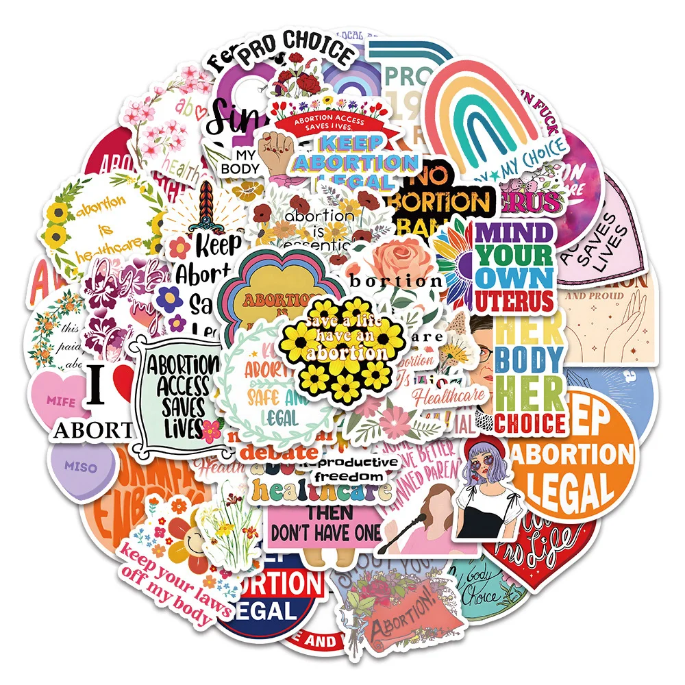 

10/30/50PCS Anti Abortion Movement Women's Rights Graffiti Waterproof Sticker Creative Trend Decorative Decal Water CupWholesale