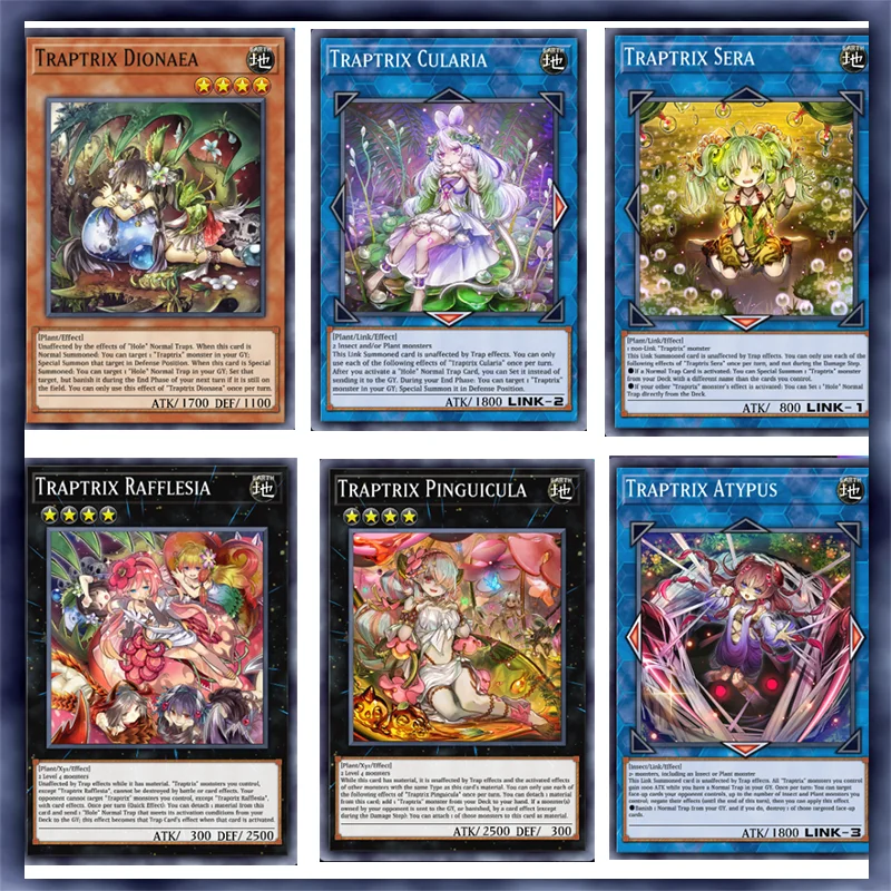 Настольная игра Master Duel YUGIOH, 71 шт./набор, Yugioh карты, Traptrix DECK, английская, японская игральная карта, DIY карта