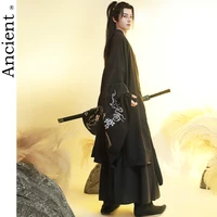 cosplay modern hanfu man chinese traditional dress kimonos blacktang dynasty style childe embroidery hanbok handsome archaic