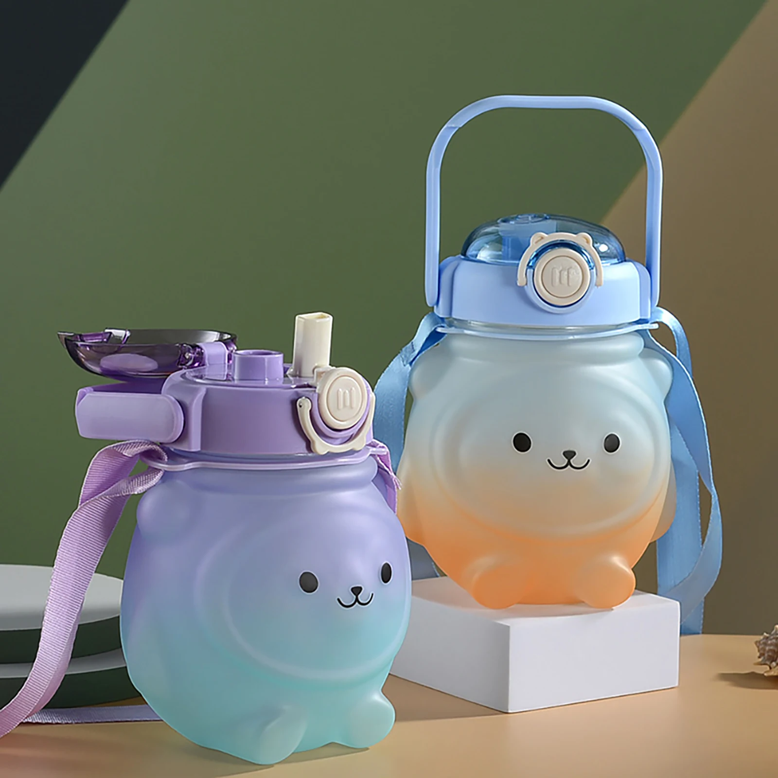 

Большая кружка для живота с соломинкой, 1100 мл