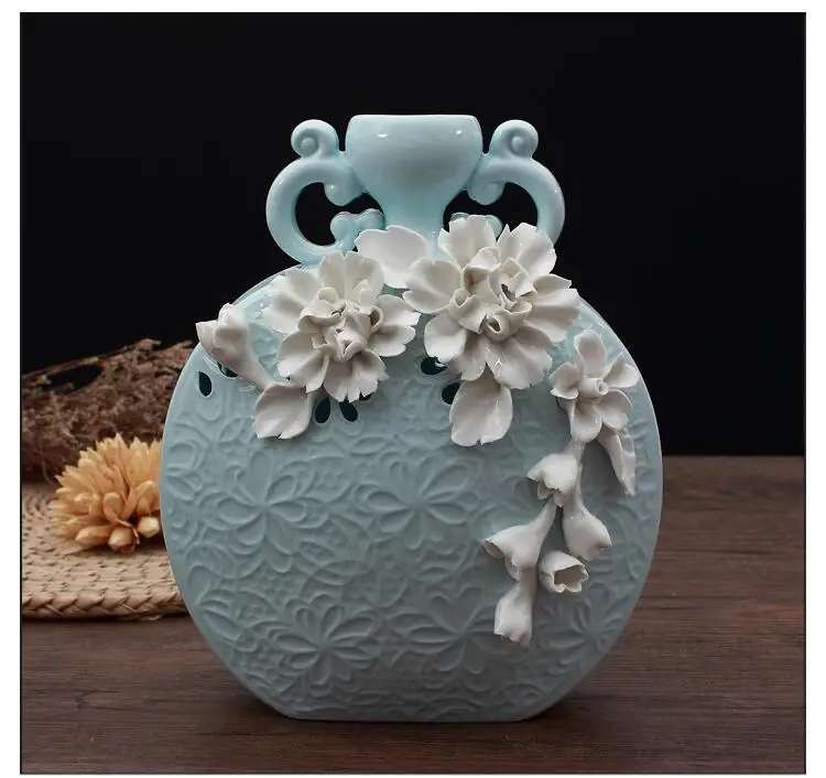 

Nordic Style Vase for Dried Flower Home Office Decor Ceramic Crafts Flower Arrangement Simple Garden Decoration Wedding Gift
