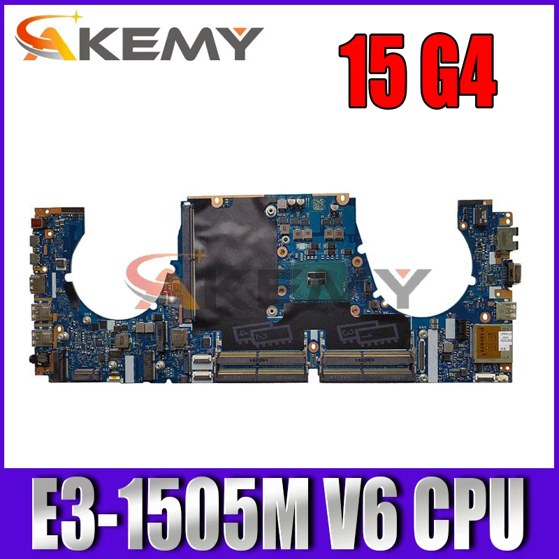 

Akemy For HP ZBOOK 15 G4 LA-E161P laptop mainboard motherboard 15 G4 original mainboard with E3-1505M V6 CPU 921049-601 test ok