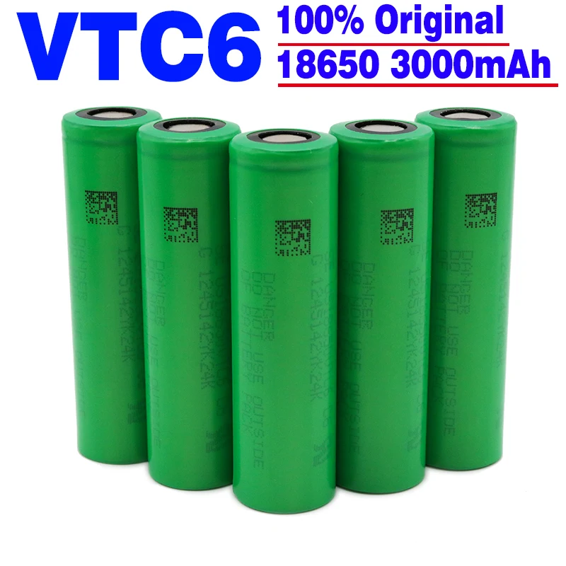 

100% NEW US18650 VTC6 3.7V 3000mAh rechargeable lithium battery 20A discharge for Electronic equipment such as electric toys