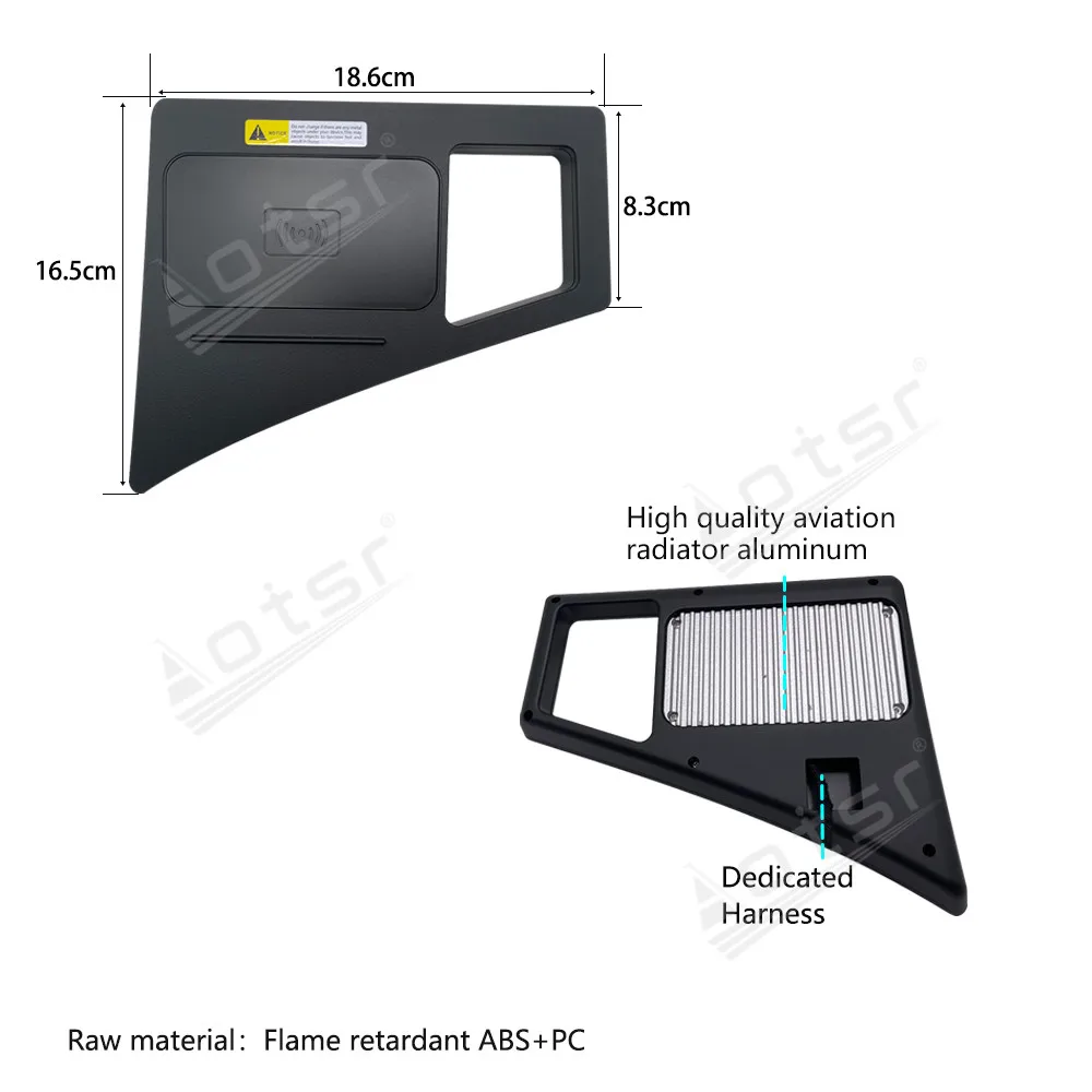 Автомобильное беспроводное зарядное устройство QI быстрая зарядка для Audi Q7 2016 2017