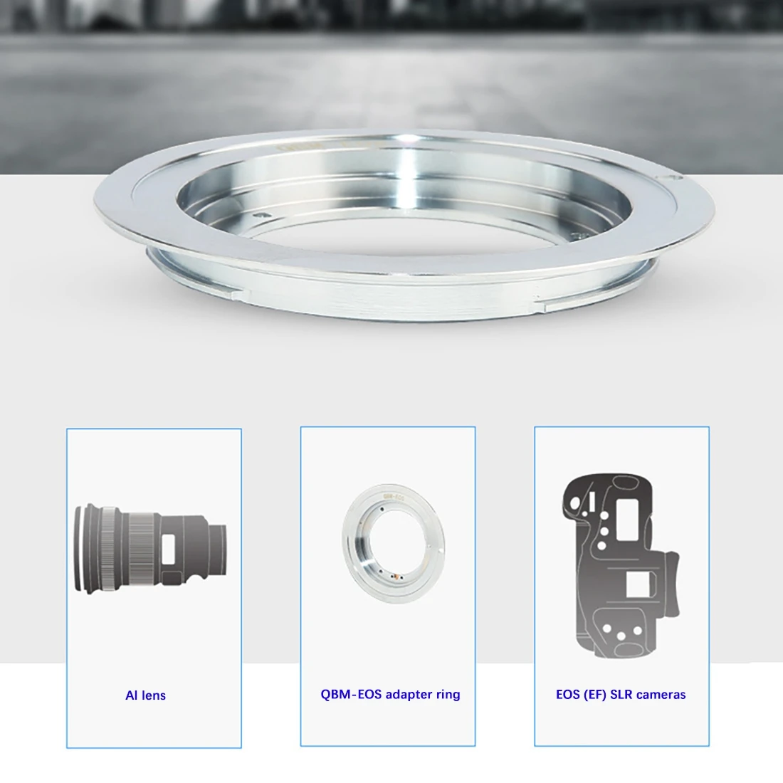 Кольцо адаптера объектива для ROLLEI Rollei QBM Canon EOS EF