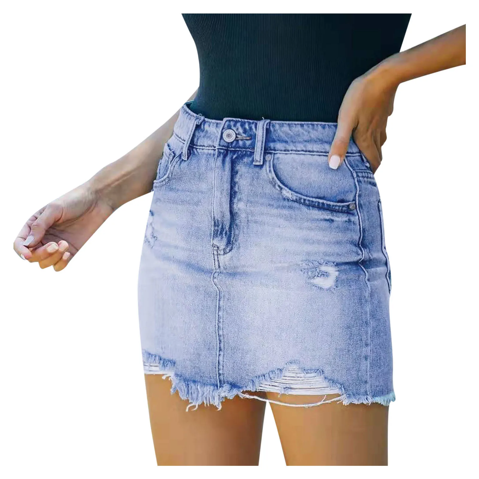 

Skirt Short Sexy Jean High Denim Waist A-Line Casual Women's Skirt