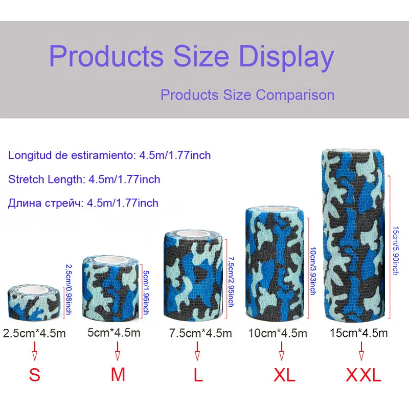 4 5 м армейский эластичный фотокамуфляжный самоклеящийся бандаж Охота Маскировка