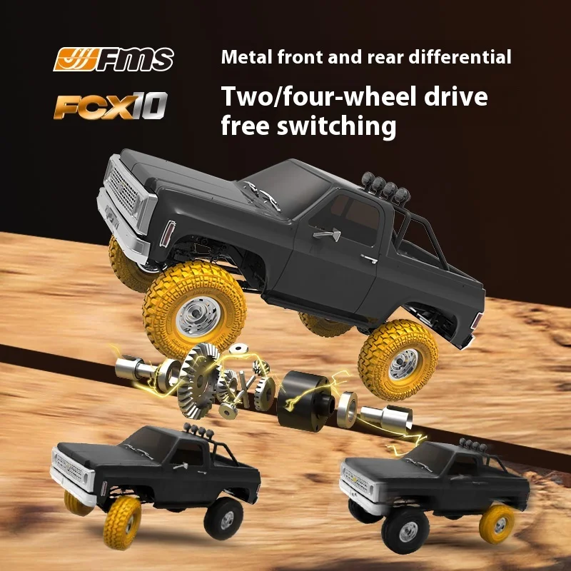 Фото Fms Chevrolet Fcx10 K5 1/10 Радиоуправляемая электрическая модель автомобиля с дистанционным управлением Rock Crawler Rtr Взрослые Детские игрушки Рождественский подарок на день рождения №4