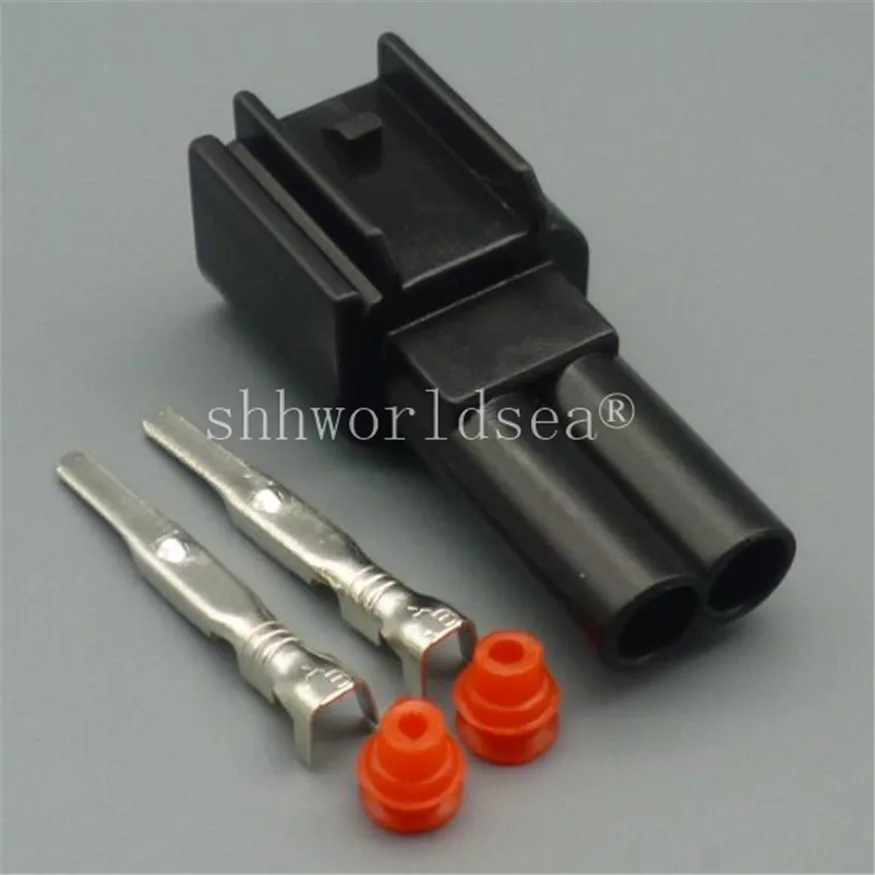 

Shhworldsea 1 комплект, 2-контактный 2,3 мм FW-C-2F-B 2-контактный жгут проводов катушки зажигания, женский водонепроницаемый автоматический разъем для Ford Focus