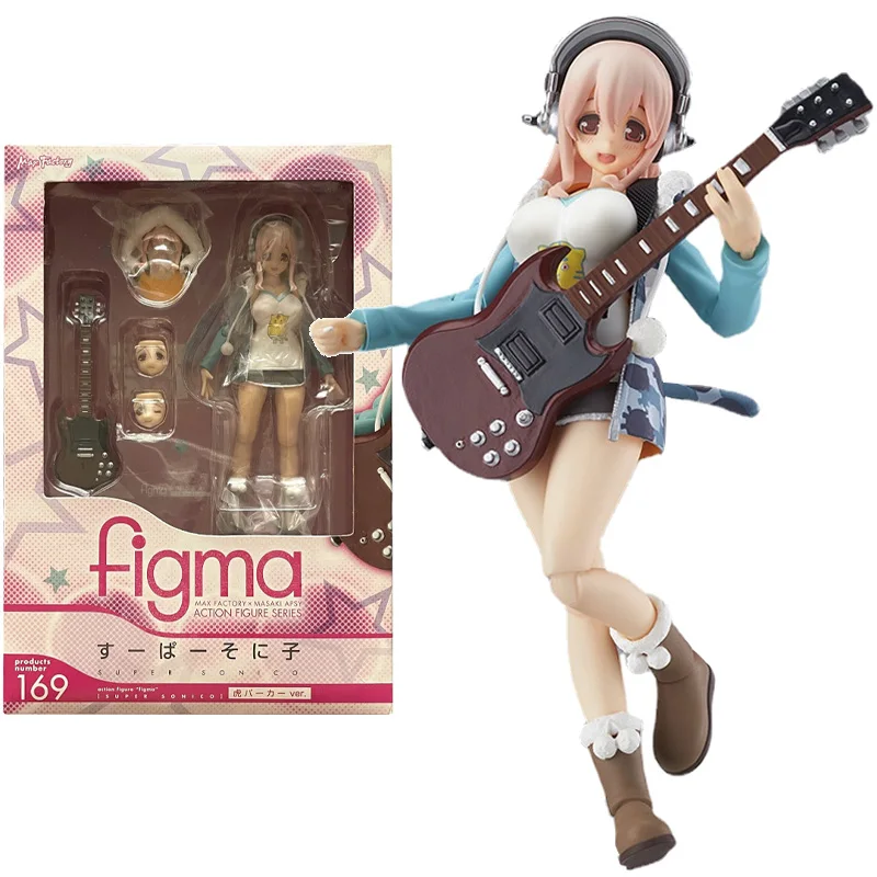 

Оригинальная фигурка в наличии Max Factory Figma 169 SUPER SONICO Coat Ver 13,5 см аниме фигурка модели коллекционные экшн-игрушки подарки