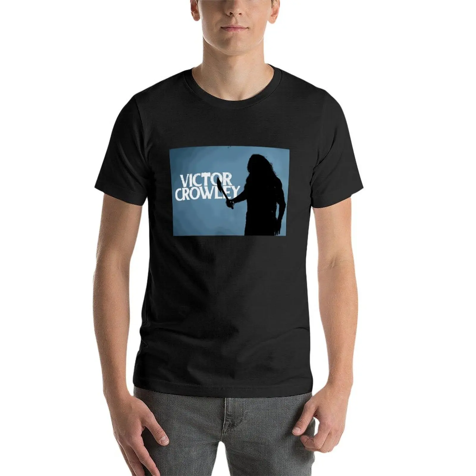 Футболка с точечным принтом Victor Crowley аниме одежда винтажная Мужская хлопковая