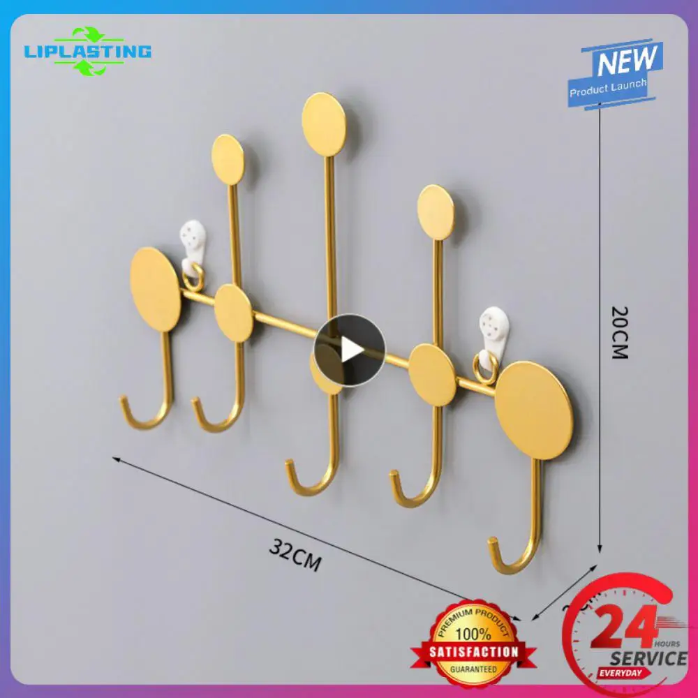 

Wall Hanging Wall Ornaments Punch-free Clothes Hanger Hooks Milti-purpose Traceless Installation Hat Racks Metal Coat Hanger