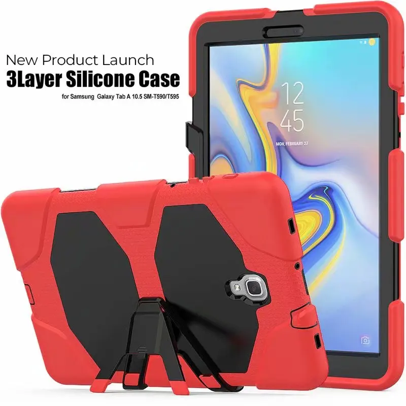 

Case For Samsung Galaxy Tab A 10.5 2018 T590 T595 SM-T595 T597 Case Cover Tablet Shockproof Heavy Duty With Stand Hang Funda+pen