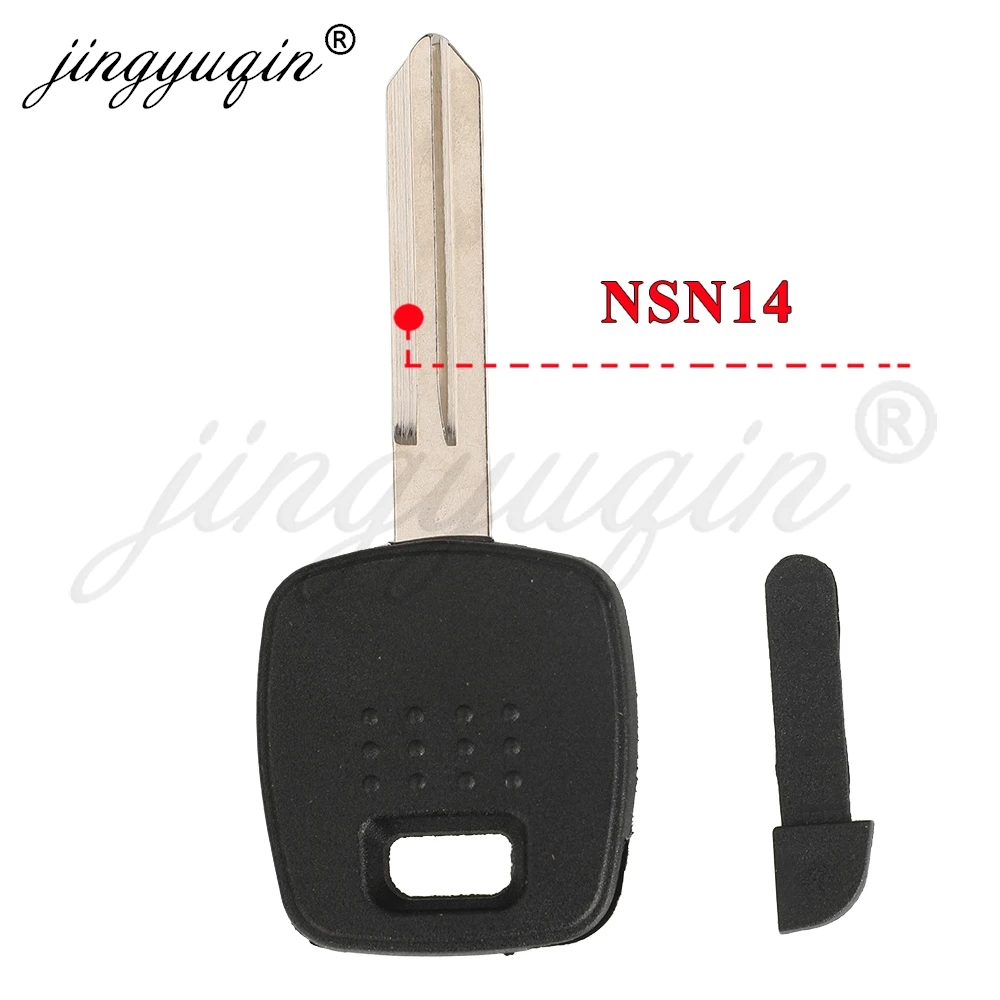 

Сменный брелок-транспондер jingyuqin без чипа NSN14/NSN11, необрезанное лезвие, подходит для Nissan A33/A32, чехол для автомобильного ключа