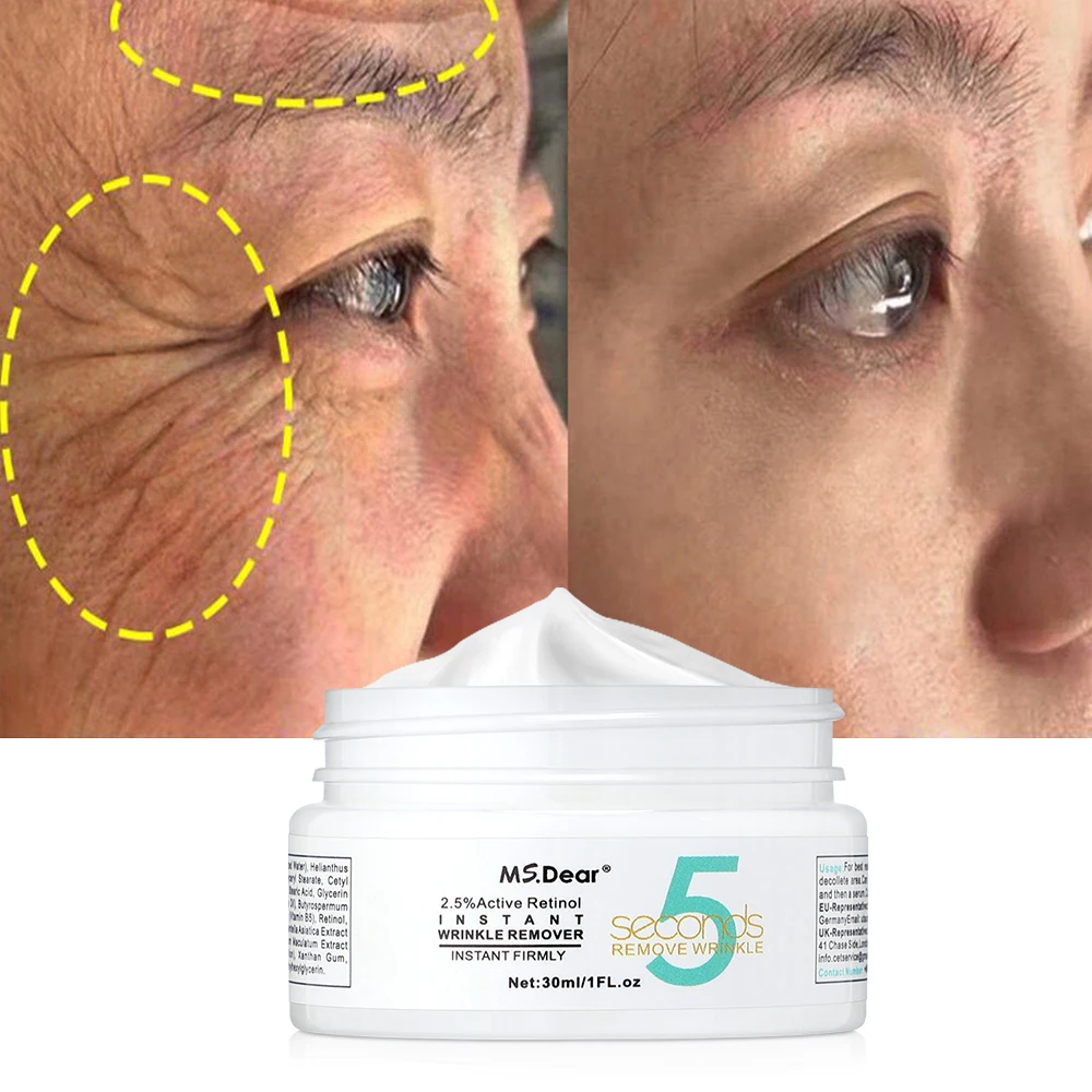 

5 Seconds Instant Wrinkle Remover Face Cream Eye Firming Anti Aging Lifting Moisturizing Facial Cream Remove Fineline Skin Care