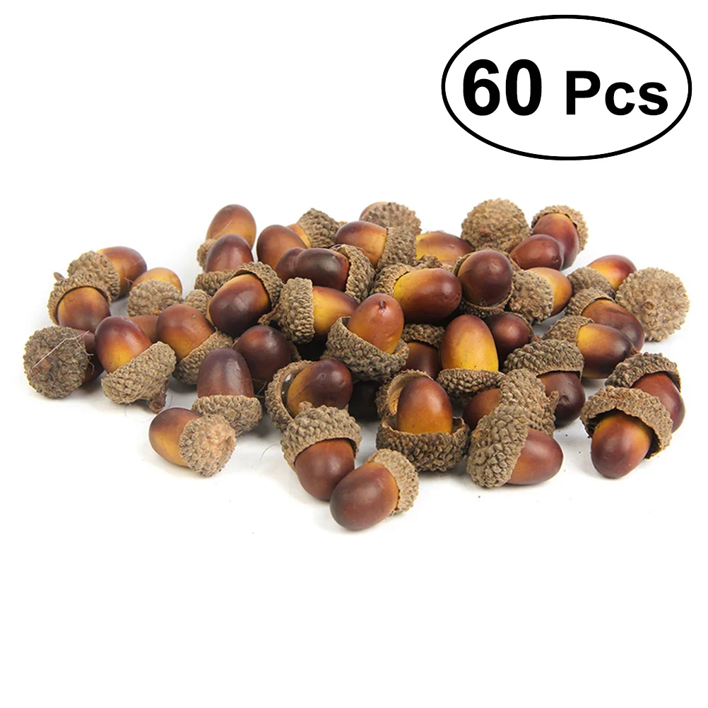 

Acorns Acorn Artificial Decor Craft Vase Filler Mini Natural Fake Decoration Crafts Decorations Bulk Roller Nut Looking