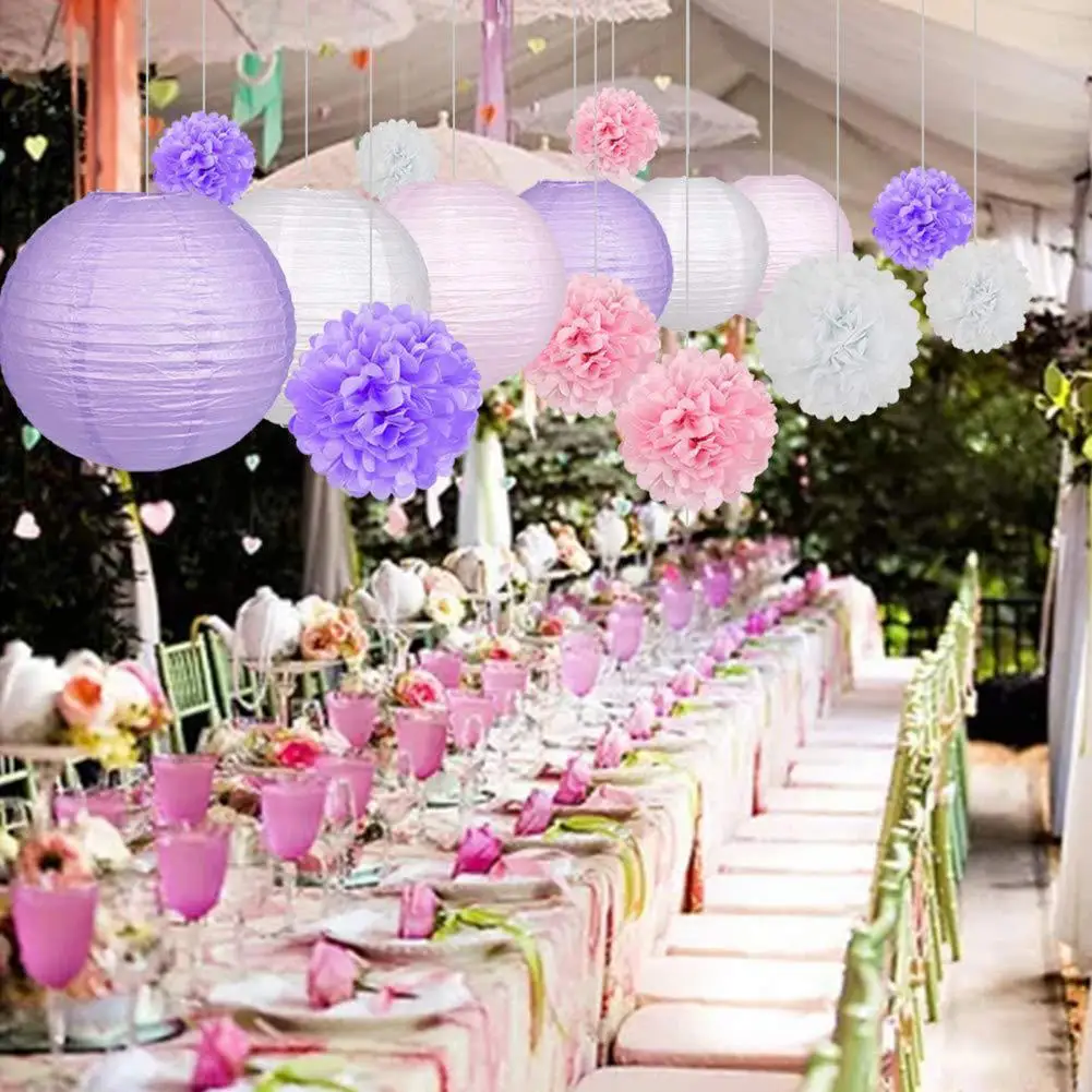 

Набор бумажных цветочных шариков, украшения для прихожей, шикарные, легкие, искусственные, бумажные, цветочные шарики для свадеб