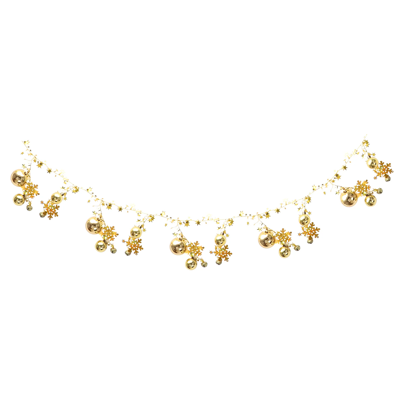 

Christmas Garlandornament Hangingdecor Tree Chain Centerpieces Snowflake Banner Beads Table Fireplace Party Holiday Glitter Bell