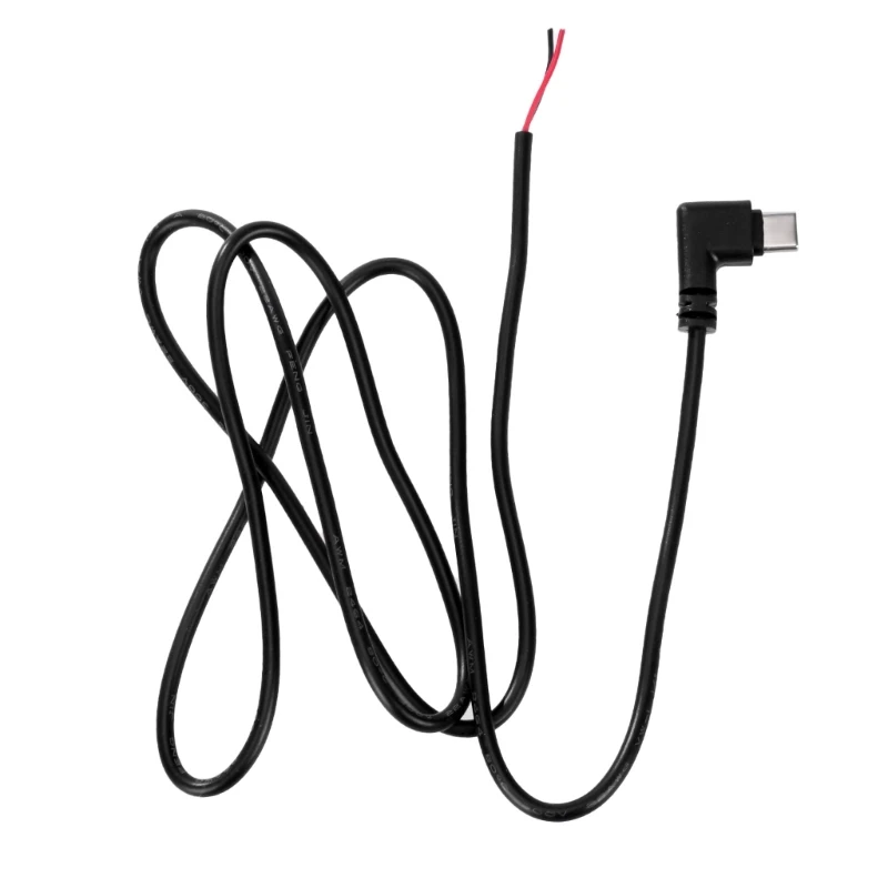 Мужской тип C до 2-контактный удлинитель USB Pigtail кабель питания Линия 22AWG