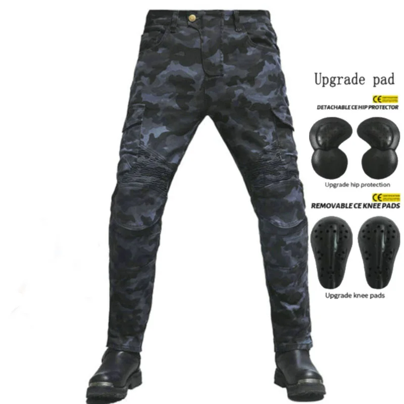 

2022 new high-quality Camouflage MOTO pants Aramid wear-resistant motorcycle elastic jeans riding knight pants racing trousers