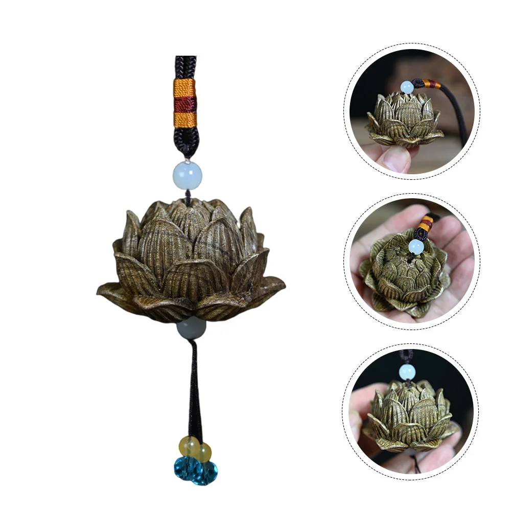 

Lotus Pendant Accessories Bag Ornament Wall Hanging Decor Golden Phoebe Car DIY Key Chain