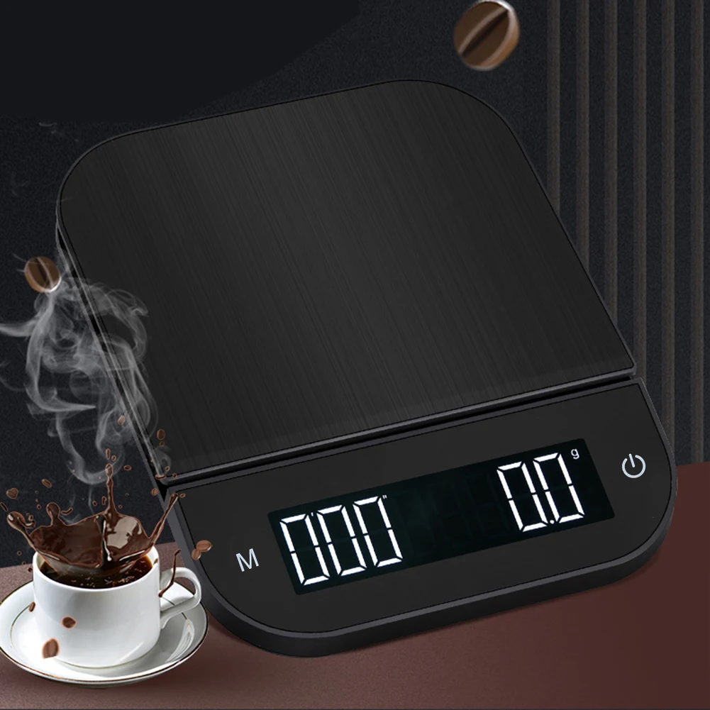 

Portable Electronic Scale Drip Coffee High Precision Kitchen Scales with Timer Home Kitchen LED Display Tools