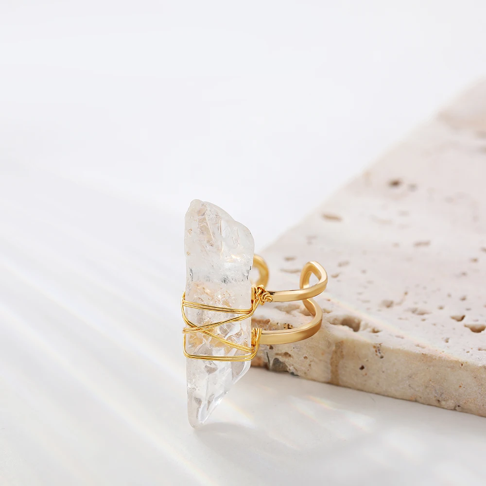 Модные розовые прозрачные Кристальные нестандартные многоугольные кольца для