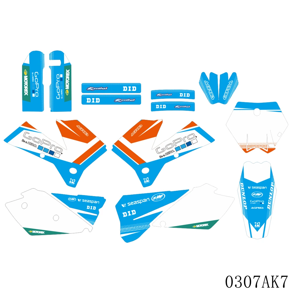 

Full Graphics Decals Stickers Motorcycle Background Custom Number Name For KTM SX SXF 125 250 450 525 2005 2006