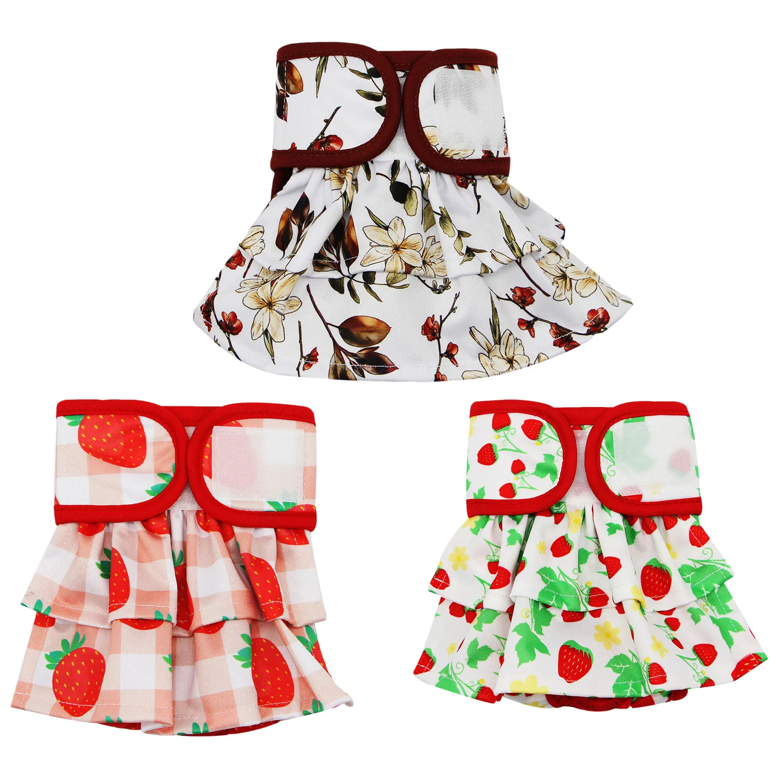 

Adorable Female Pet Dog Puppy Diaper Skirt Physiological Sanitary Short Panty Nappy Underwear XS/S/M/L