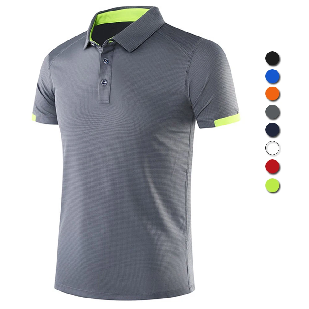 

Summer High-end Cotton Sports Outdoor Running Cool And Breathable Slim Fitting Golf Polo Shirt Quick Drying Short Sleeved T-shir