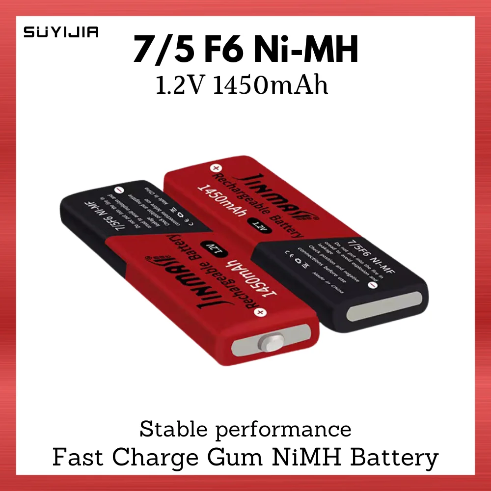 

7/5F6 1.2V 1450mAh 67F6 Gum Rechargeable Ni-MH Gel Battery for-Sony-for-Panasonic Walkman Gel Lithium Battery MD CD Tape Player