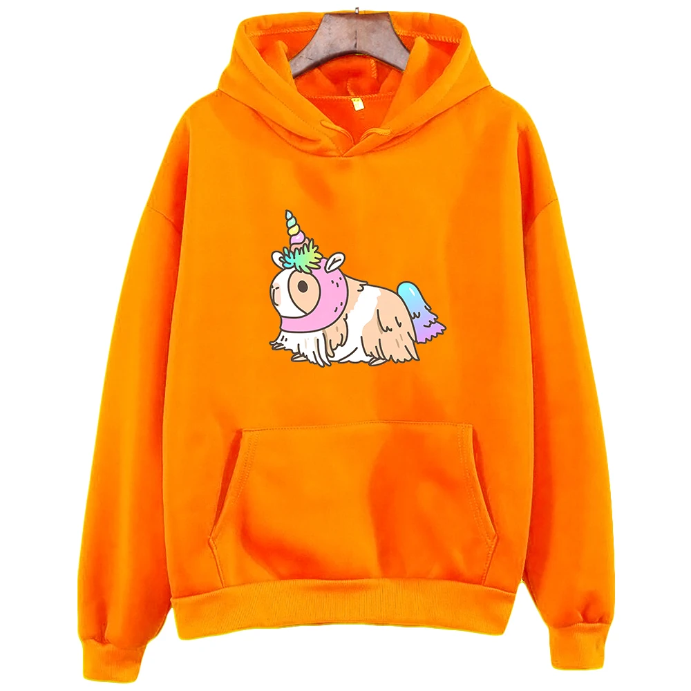 

Domesticated Guinea Pig Animal Cavia Porcellus Graphic Hoodies Girl Cartoon Kawaii/Cute Anime Print Sweatshirt Harajuku Children