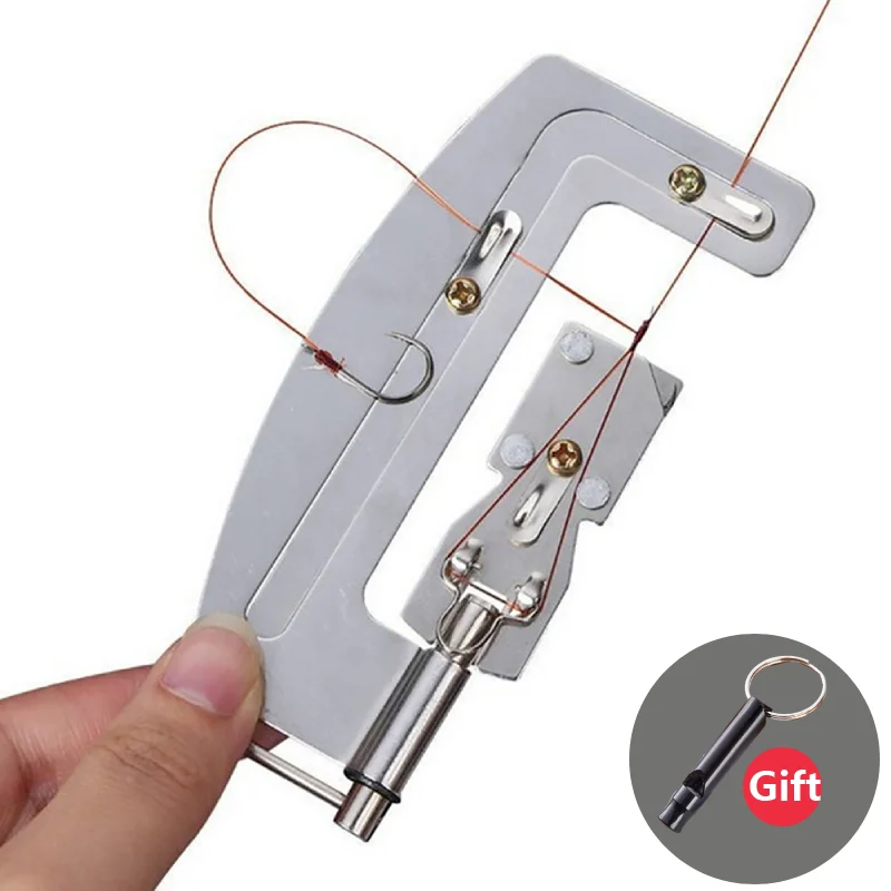 

Fishing Accessories Semi Automatic Fishing Hooks Line Tier Machine Portable Stainless Steel Fishhook Line Knotter Tying Tackle