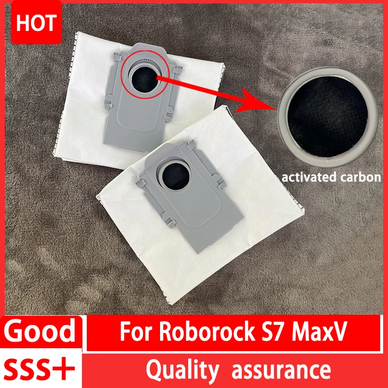 

For Roborock S7 MaxV Ultra Activated carbon Dust Bag Accessories Bag Q7 MAX+ T8 S7 pro ultra S7 MaxV Robot Vacuum Cleaner Parts