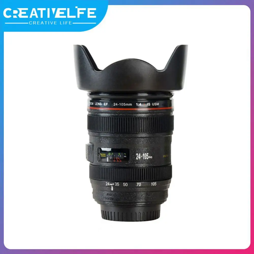 

400ML Creative Mugs Cups 3D Silicone Camera Lens Cup Eco-Friendly Stocked Kitchen Office Drinkware Cup Black Camera Lens Cup