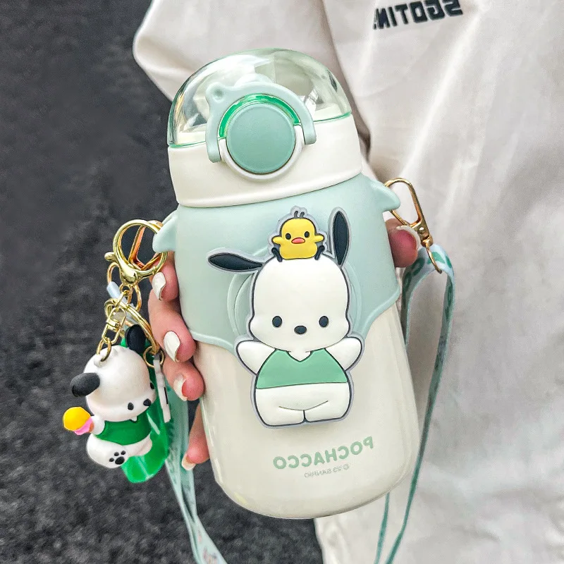 

Sanrio Pochacco Children's Insulation Cup for School Use Cute Cup with Straw Portable Water Cup for Girls with High Beauty