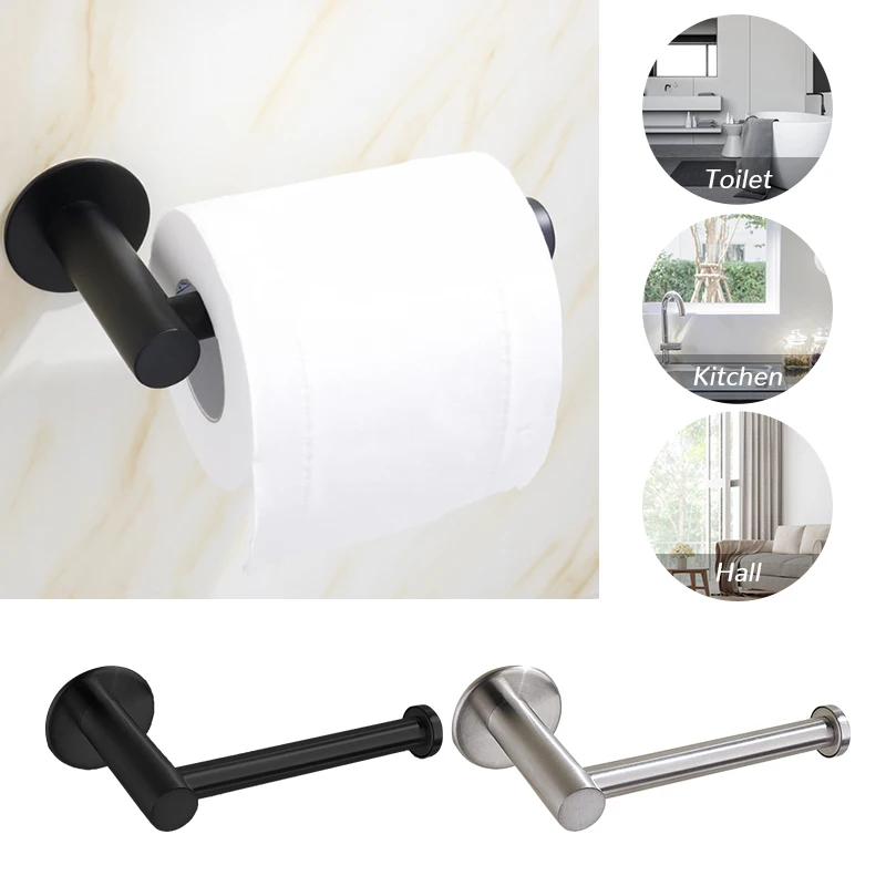 

Toilet Wall Mount Toilet Paper Holder Stainless Steel Bathroom Kitchen Roll Paper Accessory Tissue Towel Accessories Holders