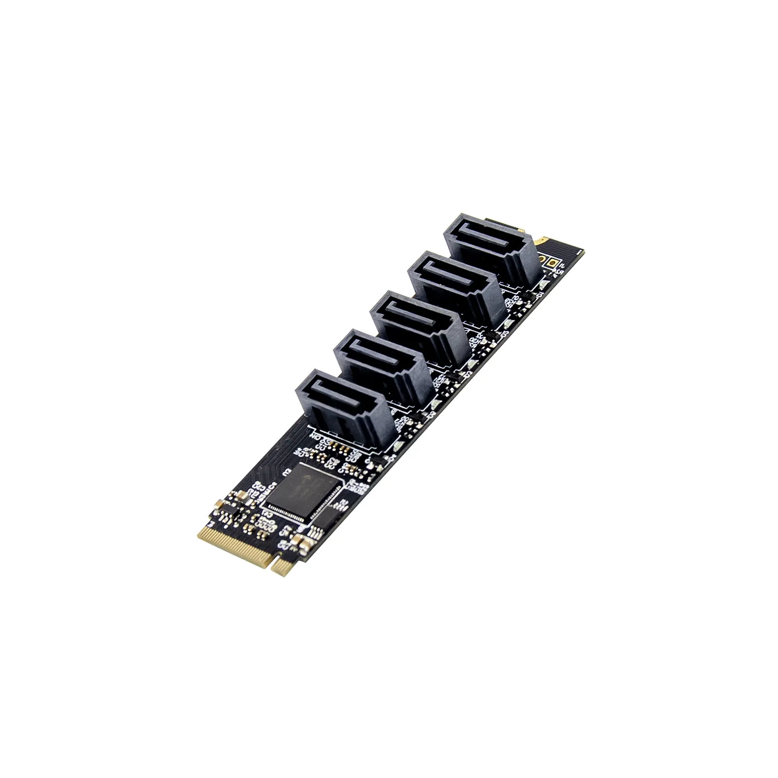 

M. 2 PCIE SATA 6G 5-port hard disk expansion adapter card Computer expansion JMB585 supports PM function