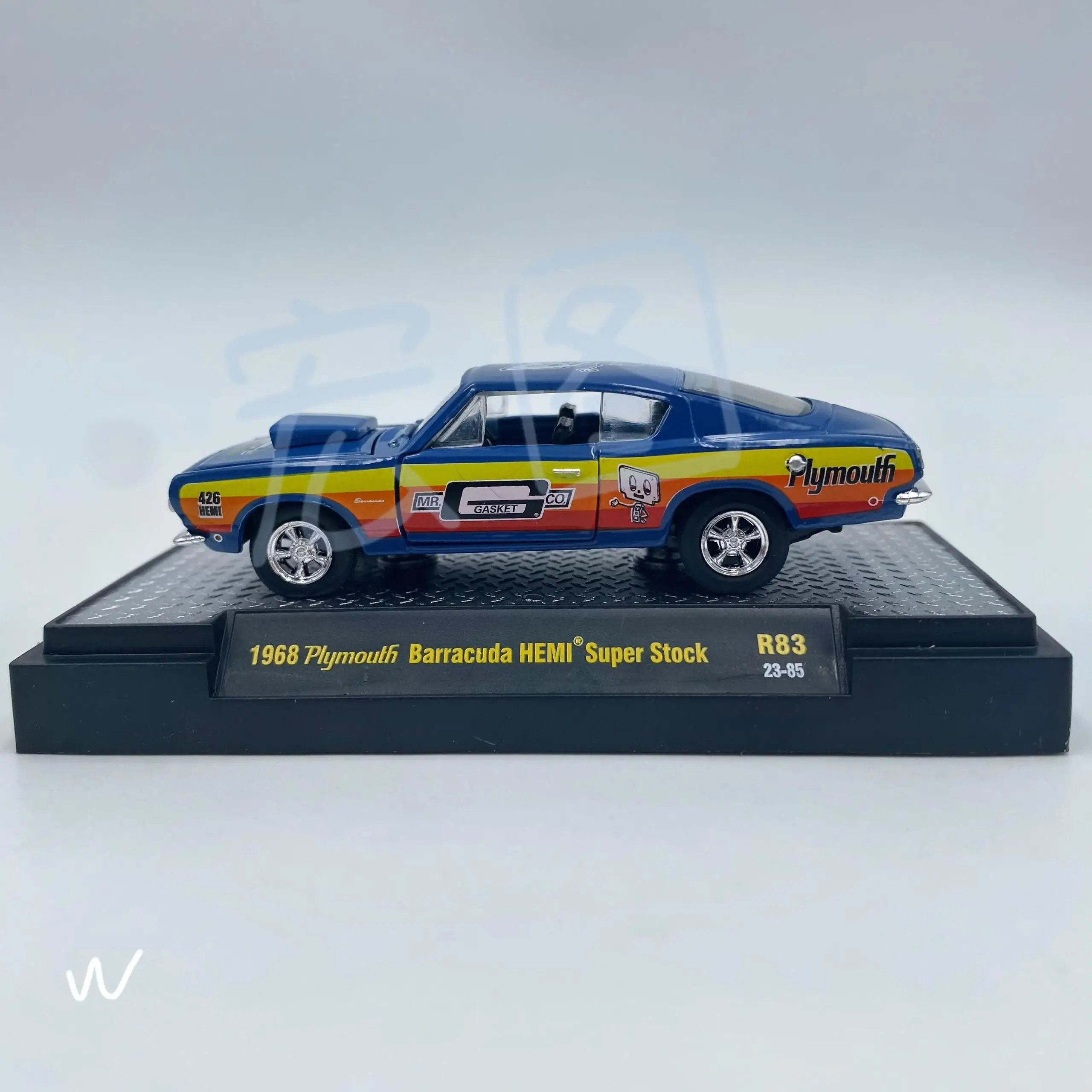 M2 Machines 1/64 1968 Plymouth Barracuda HEMI супер склад модель автомобиля из сплава игрушка редкая