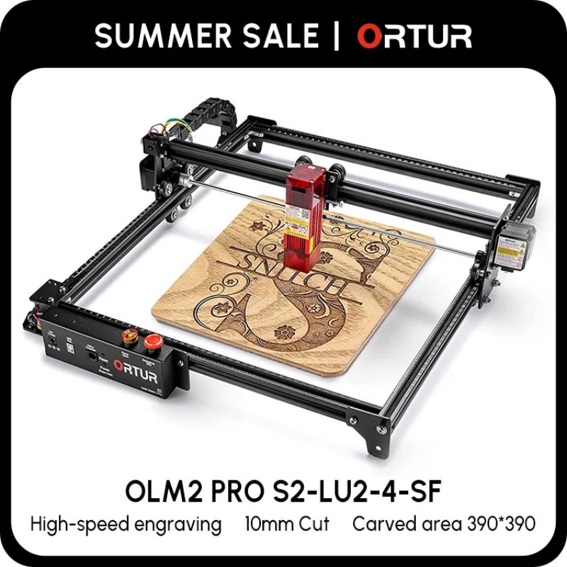 

ORTUR Laser Cutting Machine 2 Pro S2 Roller Rotary Port Engraving Woodworking CNC Cutter Metal Wood Leather Acrylic 400x400MM